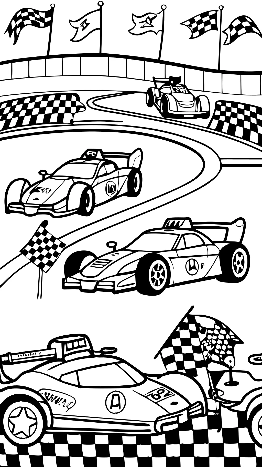 coloriages voitures de course